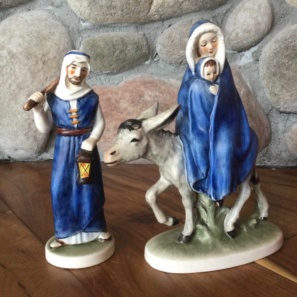 Vintage Goebel West Germany Joseph Mary and Baby Jesus Flight Into Egypt
